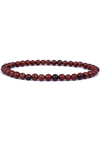 6MMBEADS-17CM Tarzı Altın KUĞU17 Doğal Yuvarlak Akik Oniks Taş Esnek Bileklik Kadın Erkek El Yapımı Yoga Takıları (Yurt Dışından)