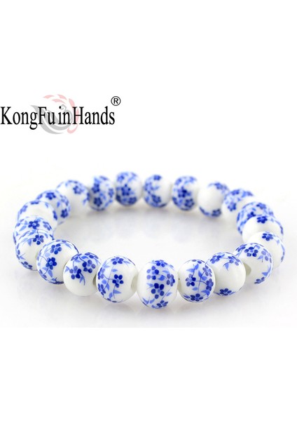 Kırmızı Şakayık Çiçeği Mavi ve Beyaz Porselen Boncuklu Zincir Bilezik Ol Tarzı Seramik Aksesuarlar Hediye Fabrikası Üretimi (Yurt Dışından) fiyatları