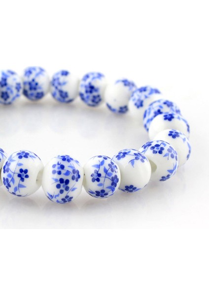 Kırmızı Şakayık Çiçeği Mavi ve Beyaz Porselen Boncuklu Zincir Bilezik Ol Tarzı Seramik Aksesuarlar Hediye Fabrikası Üretimi (Yurt Dışından) modelleri