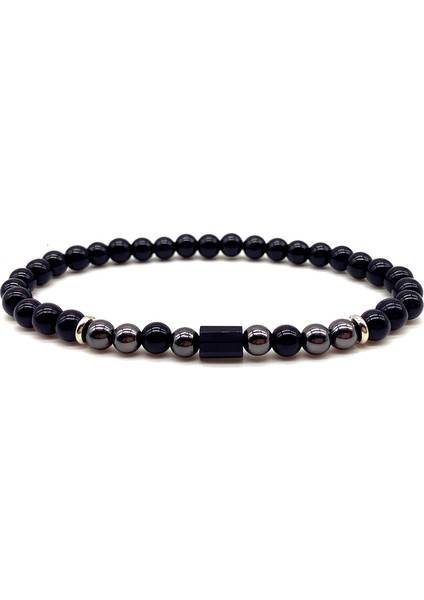 2 Pürüzsüz 2020 Yeni Moda Bileklik Erkekler Basit Lüks Geometrik Sütun Taş Boncuklu El Yapımı Bilezikler Erkek Takılar Erkek (Yurt Dışından)