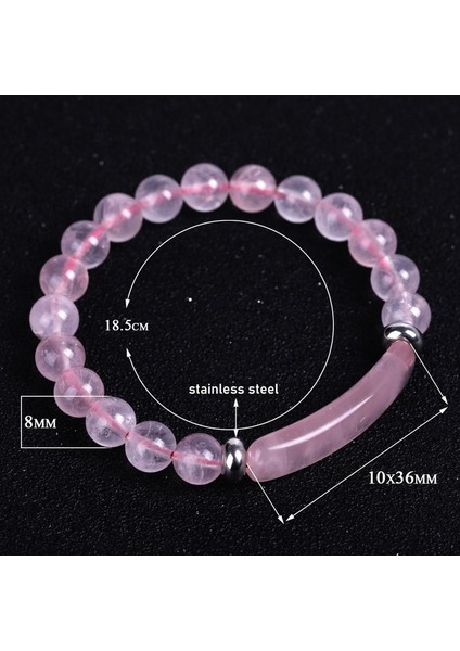 18.5cm Tarzı Gri 8mm Doğal Taş Zincir Boncuk Bilezik Reiki Şifa Pembe Kuvars Aventurin Akik Gül Kristal Dikdörtgen Çubuk Şans Bilezikler (Yurt Dışından) indirimleri