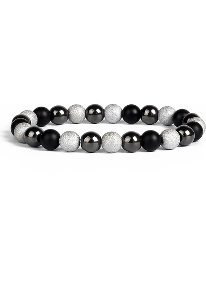 8mm Tarzı No.33 Boyutu Doğal Kaplan Gözü Obsidyen Hematit Boncuk Bileklik Erkekler Için Sağlık Koruma Denge Bilezik Kadınlar Iyileştirme Ruh Takı (Yurt Dışından)