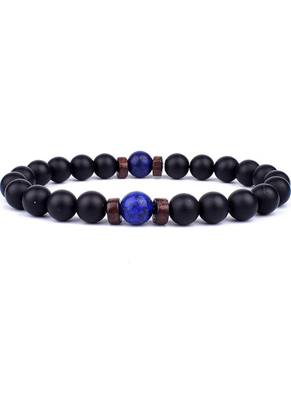 17CM Tarzı No.6 Boyutu Erkekler Için Volkanik Taş Bileklik Doğal Aytaşı Boncuklu Tibet Buda Bileklik Çakra Lav Taşlı Difüzör Bilezik Erkek Takı Hediye (Yurt Dışından)