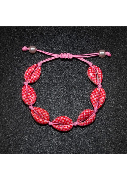 Stil 3 Renkli Baskılı Kadın Bilezik Kabuk Deniz Kabuğu Örgü Ayak Zinciri Bilezikler Ayarlanabilir Halat Bohem Kız Yaz Çocuk Takı (Yurt Dışından) indirimleri