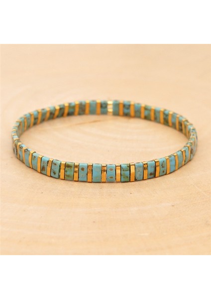 HDB141-1 2020 Bohemia Tila Miyuki Bileklik Kadınlar Için Karışık Renkler Moda Şık Sarma Ins Gökküşağı Desen Boncuk Bilezikler Boho Mücevher - Amac: (Yurt Dışından)