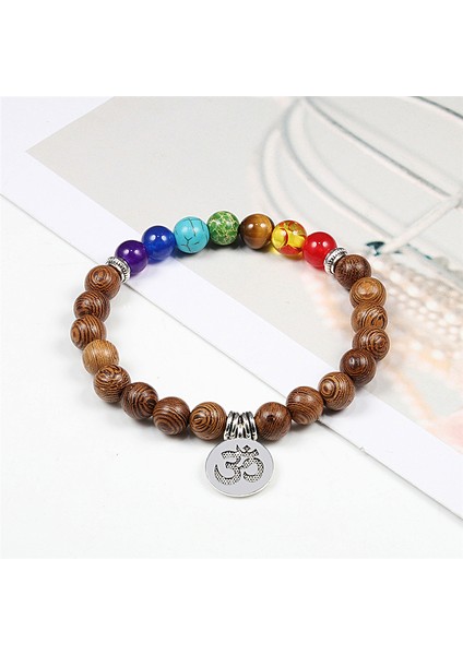 19CM Tarzı Ahşap Boncuklar Erkek Kadınlar Için Siyah Lav Taşı Beadakra Iyileştirme Dengesi Yoga Bileklikleri Reiki Dua Taşı Şans Buddhist Kolye Bilezik (Yurt Dışından)