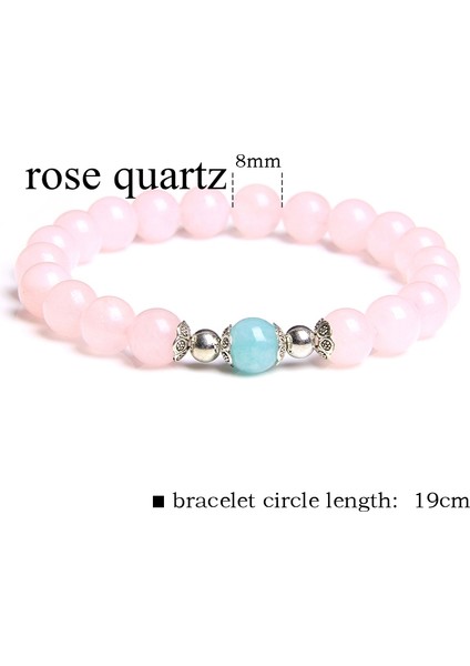 19CM Tarzı 16 Gül Kuvars Doğal Howlite Gül Kuvarsı Kristal Aytaşı Bileklik Kadınlar Için Çakralar Boncuklu Bilezik Kadınlar Için Yoga Enerjisi Takı Браслет (Yurt Dışından)