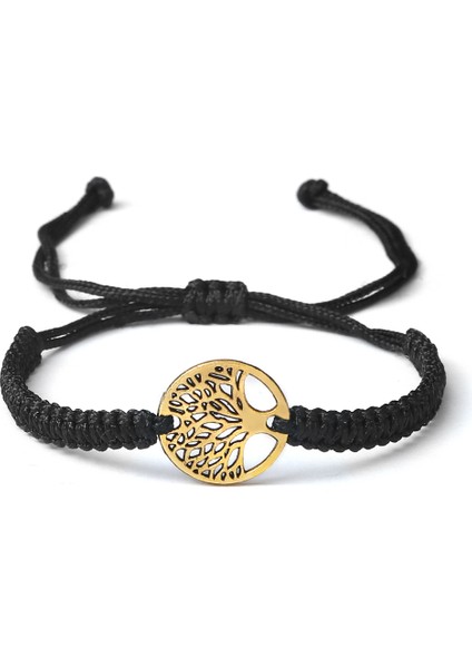 Stil 22 Kırmızı Siyah Hayat Ağacı Iplik Bileklik Erkek El Dokuması Örme Ayarlanabilir Tibetli Budist Bilezik Kadın Sevgili Takı Hediye (Yurt Dışından)