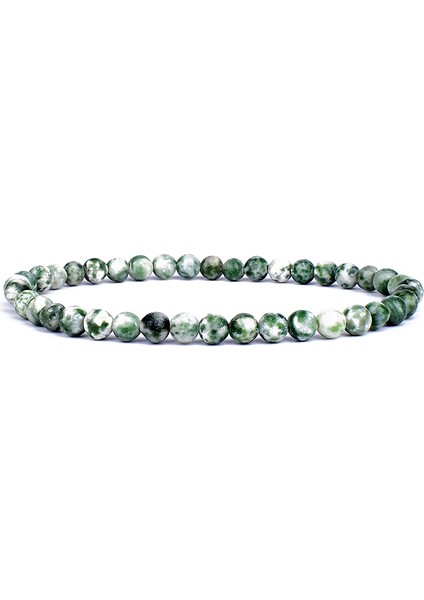 6MMBEADS-21CM Tarzı Yeşil NOKTA20 Doğal Yuvarlak Akik Oniks Taş Esnek Bileklik Kadın Erkek El Yapımı Yoga Takıları (Yurt Dışından)