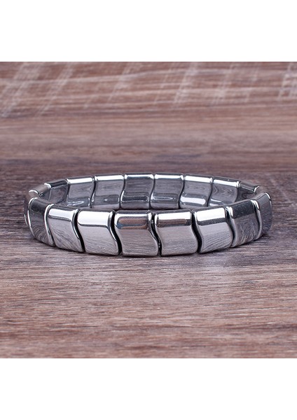 Ametist Bilezikler Moda Dalgası Hematit Enerji Bileklik Erkekler Gümüş Renk Doğal Hematit Sağlık Bilezikleri Kadınlar Için Lüks Denge Takı - Sağlık Için Koruma (Yurt Dışından) modelleri