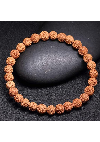 19CM Tarzı No.5 Boyutu Doğa Vajra Bodhi Rudraksha Bilezik Erkekler Meditasyon Mala Boncuk Bilezik Kadınlar Takı Yeni Dua Tibet Budizm Bileziği (Yurt Dışından)