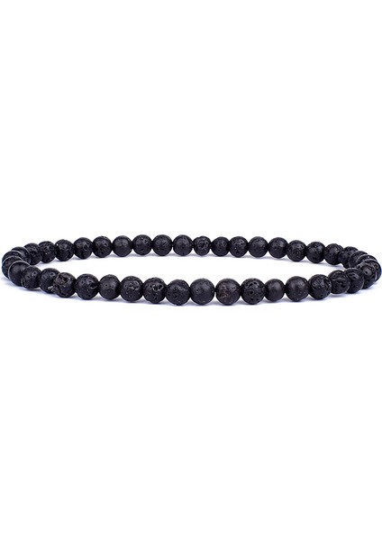 6MMBEADS-19CM Tarzı Lav7 Doğal Yuvarlak Akik Oniks Taş Esnek Bileklik Kadın Erkek El Yapımı Yoga Takıları (Yurt Dışından)
