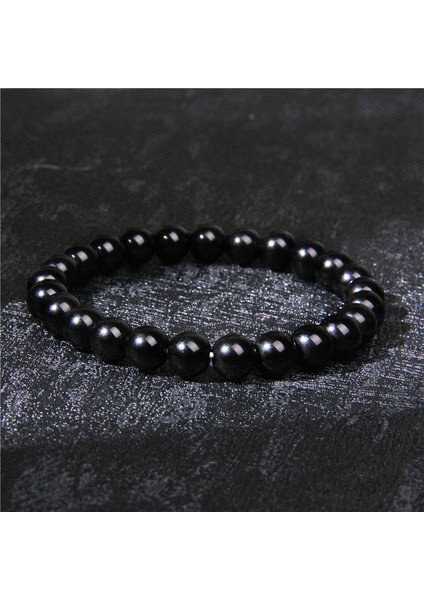 19CM Tarzı No.2'yi Ayarla Kadın Erkek Bilezikleri Doğal Taş Boncuk Bilezik Siyah Oniks Rodonit Pembe Kuvars Boncuklu Bilek Takımı Erkek Bilezik Takı (Yurt Dışından) indirimleri