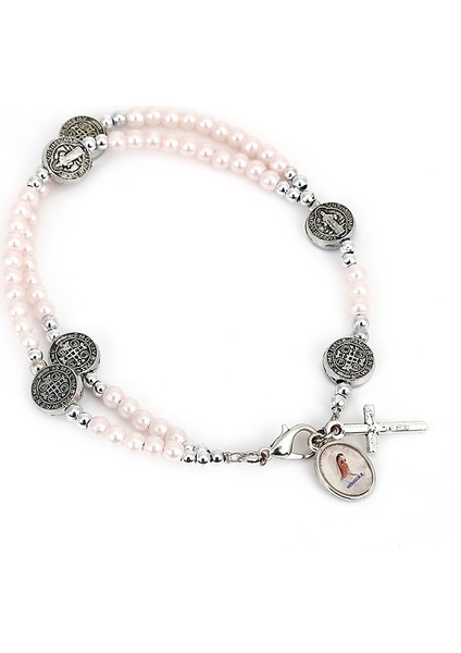 20CM Tarzı SL-50MBAI Mücevher Isa Bileklik Meryem Haç Zarif Rastgele Resim Hristiyan Malzemeler Hediye Tespih Bileklik (Yurt Dışından)