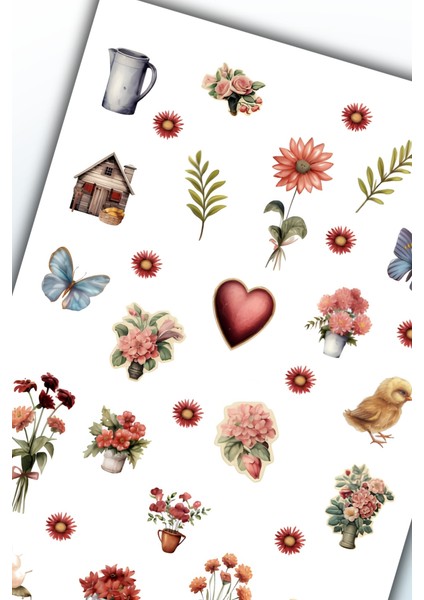 Çiçek Temalı Sticker Planner Ajanda Bullet Journal Için Uygun modelleri