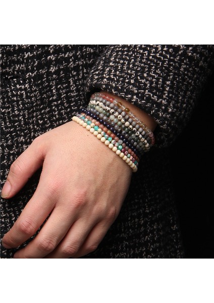 23CM Tarzı Mavi Kumtaşı Kadın Erkek Doğal Taş Turmalin Bilezik Ametist Zirkon Kuvars Esnek Halat Reiki Takı Bohemya Pulsera (Yurt Dışından) indirimleri