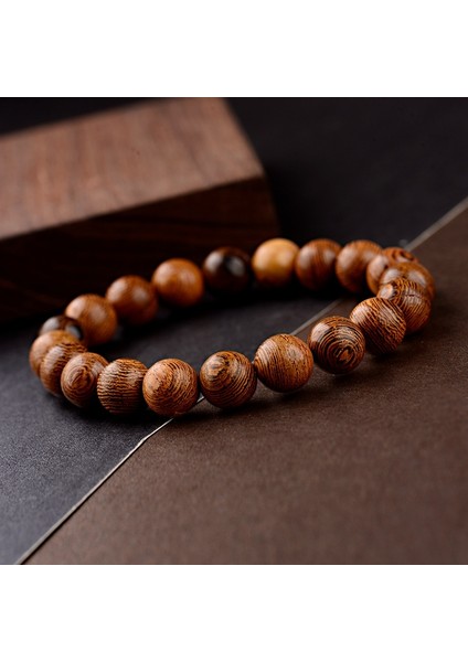 No.4 Boyutu Oıqueı Doğal Ahşap Boncuklu Yoga Bileklik Erkek Elastik Budist Dua Buddha Bilezikler & Bilezikler Takı Pulsera Hombre (Yurt Dışından) fiyatları