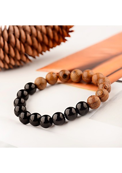 No.4 Boyutu Oıqueı Doğal Ahşap Boncuklu Yoga Bileklik Erkek Elastik Budist Dua Buddha Bilezikler & Bilezikler Takı Pulsera Hombre (Yurt Dışından) indirimleri