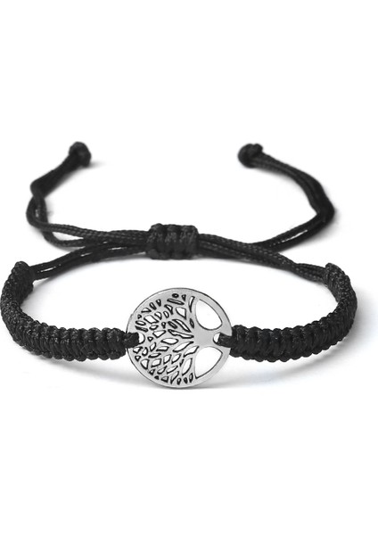 Stil 24 Kırmızı Siyah Hayat Ağacı Iplik Bileklik Erkek El Dokuması Örme Ayarlanabilir Tibetli Budist Bilezik Kadın Sevgili Takı Hediye (Yurt Dışından)