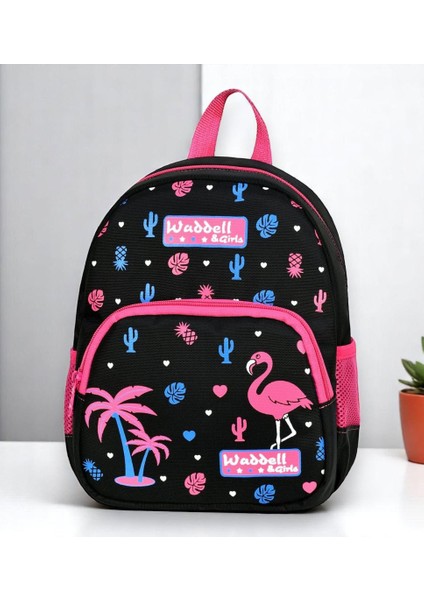 Lisanslı Flamingo Temalı Pembe Anaokulu ve Okul Öncesi Çocuk Sırt Çantası