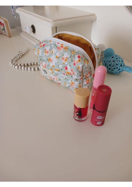 Begonya Çiçeği Makyaj Çantası -Ruj Çantası-Mini Boy fiyatları