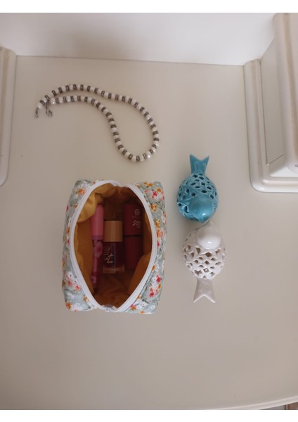 Begonya Çiçeği Makyaj Çantası -Ruj Çantası-Mini Boy modelleri