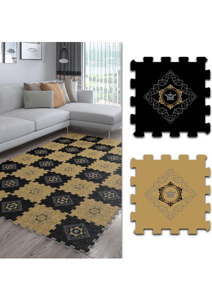 Dijital Baskılı Osmanlı Figürlü Mutfak-Oturma Odası-Salon Halısı/yapboz Halı/puzzle Halı/ Japon Halı