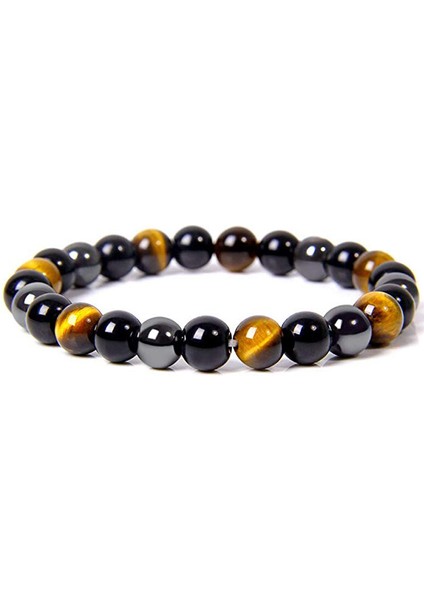 10 mm Tarzı No.12 Boyutu Doğal Kaplan Gözü Obsidyen Hematit Boncuk Bilezik Erkekler Manyetik Sağlık Koruma Denge Bilezik Kadınlar Iyileştirme Ruh Takı (Yurt Dışından) modelleri