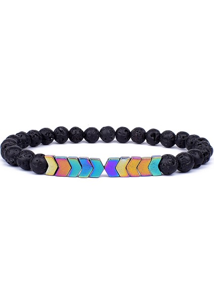 19CM Tarzı No.33 Boyutu Erkekler Için Volkanik Taş Bileklik Doğal Aytaşı Boncuklu Tibet Buda Bileklik Çakra Lav Taşlı Difüzör Bilezik Erkek Takı Hediye (Yurt Dışından)