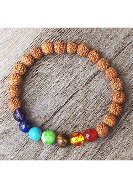 21CM Tarzı No.8 Boyutu Rudraksha Vajra Bodhi Bilezik Erkekler Meditasyon Mala Kristal Boncuk Bilezikler Takı Dua Çakralar Tibet Budizm Bilezik (Yurt Dışından)