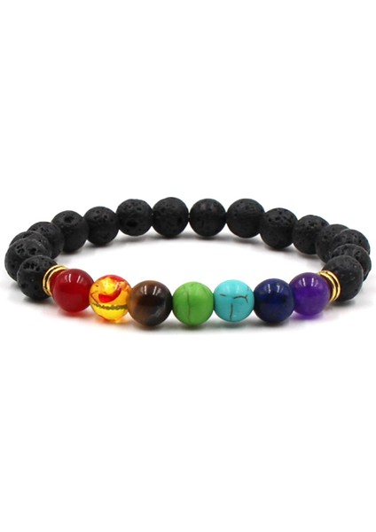 41 Numara 8mm Doğal Taş Boncuklu Zincir Bileklik Kadın Erkek Çift Lava Taşı Iyileştirici Denge Boncuklar Reiki Buddha Çakra Bilezik Takı (Yurt Dışından) fırsatları
