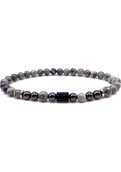 5harita 2020 Yeni Moda Bileklik Erkekler Basit Lüks Geometrik Sütun Taş Boncuklu El Yapımı Bilezikler Erkek Takılar Erkek (Yurt Dışından)