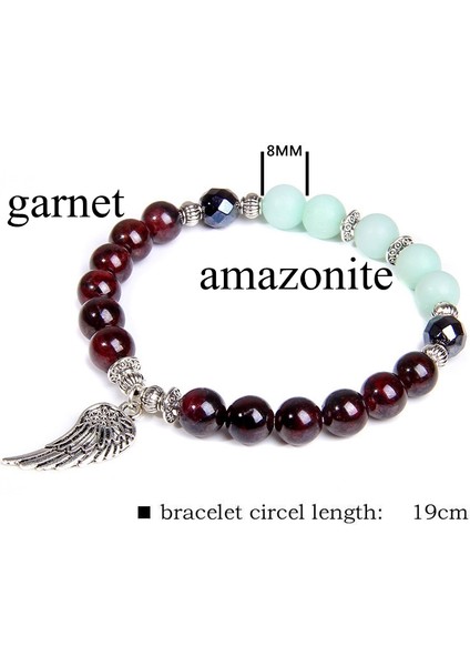 21CM Tarzı 8 Garnitür Doğal Howlite Gül Kuvarsı Kristal Aytaşı Bileklik Kadınlar Için Çakralar Boncuklu Bilezik Kadınlar Için Yoga Enerjisi Takı Браслет (Yurt Dışından)