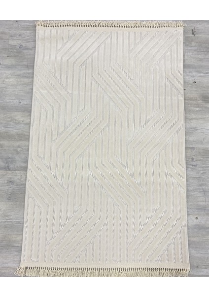 Bohem , Pamuk Tabanlı Geometrik Desenli Ev Dizayn Mekan Oda Halısı