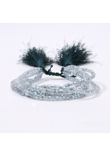 Şeffaf Gri Oaııte Miyuki Püsküllü Bilezik Kadınlar Için Katmanlı Kristal Boncuklu Bileklik Pulseras Femme Ayarlanabilir Boho Mücevher Dropship (Yurt Dışından)