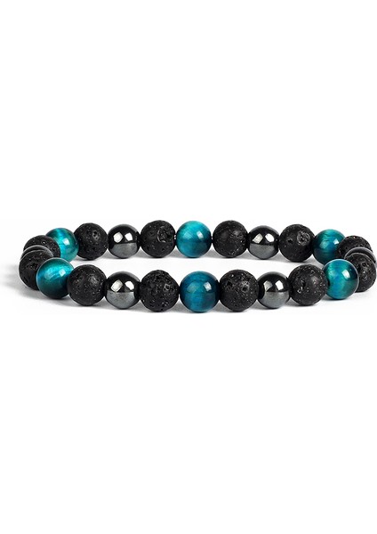 10 mm Tarzı No.25 Boyutu Doğal Kaplan Gözü Obsidyen Hematit Boncuk Bileklik Erkekler Için Sağlık Koruma Denge Bilezik Kadınlar Iyileştirme Ruh Takı (Yurt Dışından)