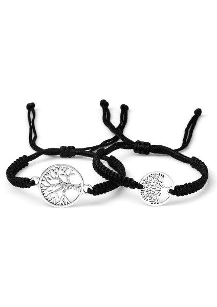 Stil 8 Kırmızı Siyah Hayat Ağacı Iplik Bileklik Erkek El Dokuması Örme Ayarlanabilir Tibetli Budist Bilezik Kadın Sevgili Takı Hediye (Yurt Dışından)