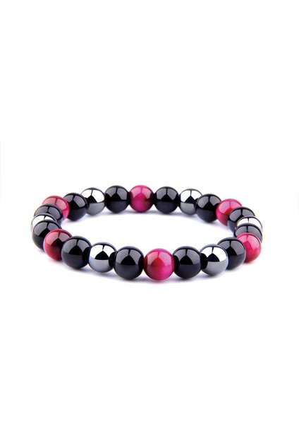 17CM Tarzı Kraliyet Mavisi Doğal Kaplan Gözü & Hematit & Siyah Obsidiyen Taş Bilezik Erkekler El Yapımı Bileklikler Kadınlar Için Moda Takı Yoga Bileklik Homme (Yurt Dışından) fiyatları