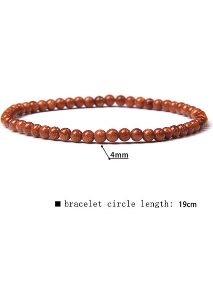 17CM Tarzı Altın Kumtaşı Erkek Bilezikleri Doğal Mineral Rodonit Boncuklu Bilezik El Yapımı Esnek Takı Kadınlar Doğal Çakra Reiki Pembe Kuvars Bileklik (Yurt Dışından)