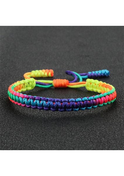 Yeşil Kadın Erkek Için Renkli Iple Örülmüş Bilezikler Tibetli Budist El Yapımı Düğümler Ayarlanabilir Boyut Çift Bilezik Aksesuarları (Yurt Dışından) fiyatları