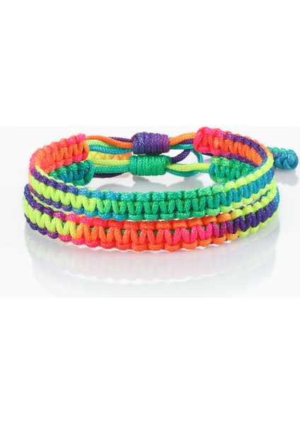 Yeşil Kadın Erkek Için Renkli Iple Örülmüş Bilezikler Tibetli Budist El Yapımı Düğümler Ayarlanabilir Boyut Çift Bilezik Aksesuarları (Yurt Dışından) modelleri