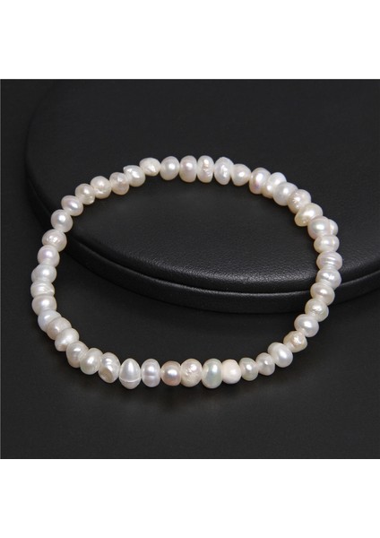 19CM Tarzı No.7 Boyutu Doğal Tatlısu Beyaz Inci Bilezik Esnek Barok Gerçek Inci Boncuklu Bilezikler Zincir Kadınlar Için Ince Takı Hediyeler (Yurt Dışından) modelleri