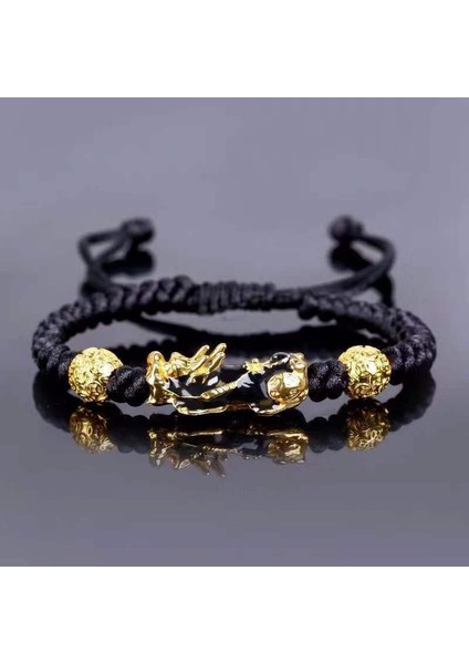 Siyah Unisex Feng Shui Kırmızı Ip Örgü Bilezik Kadın Erkek Bileklik Zenginlik Sağlık Iyi Şanslı Şans Pixiu Bileklik Çin Takı (Yurt Dışından)