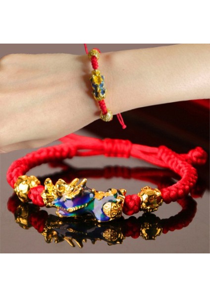 Siyah Unisex Feng Shui Kırmızı Ip Örgü Bilezik Kadın Erkek Bileklik Zenginlik Sağlık Iyi Şanslı Şans Pixiu Bileklik Çin Takı (Yurt Dışından) fiyatları