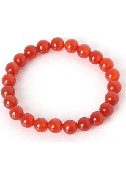 Kırmızı Akik Yeni Moda Doğal Taş Esnek Bilezik Kadın Erkek 8mm Ametist Kuvars Lapis Lazuli Yuvarlak Boncuklu Bilezikler Bilezikler (Yurt Dışından)