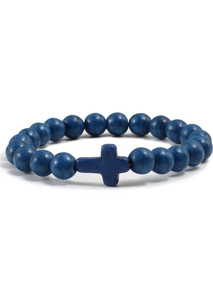 Elma Yeşili 8mm Dilek Boncuk Doğal Taş Yeşil Mavi Turkuaz Kadınlar Için Bilezik Isa Haçı Charms Esneklik Yoga Bileziği Erkek Takı (Yurt Dışından) fiyatları