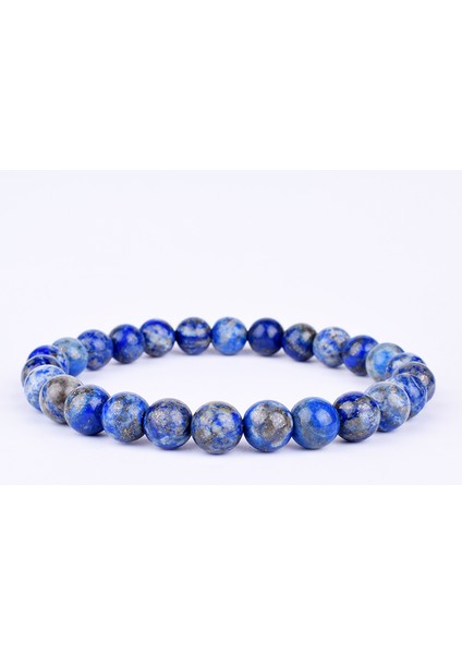 23CM Tarzı No.7 Boyutu Lapis Lazuli Bileklik Erkek Doğal Şifa Enerjisi Lazuli Bilezik Cilalı 8mm Lazurit Boncuk Bilezik Kadın Takı Hediye (Yurt Dışından)