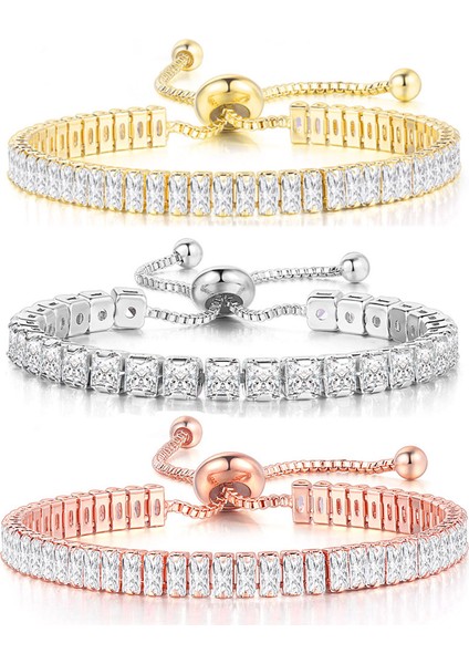 4X4MM DZH039 Kadınlar Için Çeşitli Boyutlarda Tenis Bileziği Berrak Zirkon Ayarlanabilir Düğün Noel Mücevher Takı DZH007 (Yurt Dışından) fiyatları