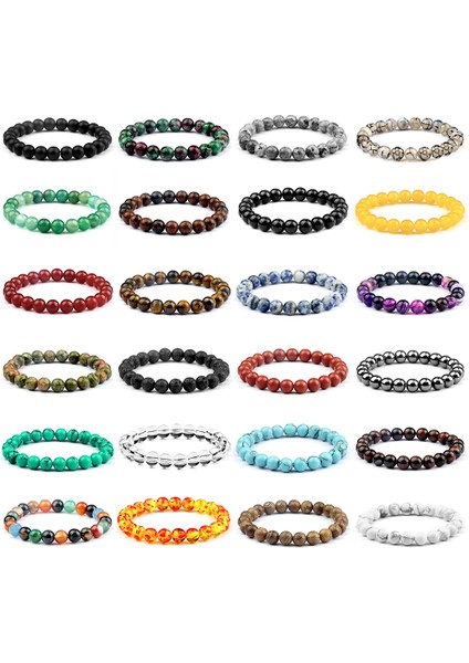 Kahve Karpuz Erkek Boncuklu Bilezik Doğal Kaplan Gözü Taşı Şifa Enerjisi Bilezikleri 8mm Lav Taşı Akik Esnek Bilezik Kadın Yoga Takı Hediye (Yurt Dışından) fiyatları