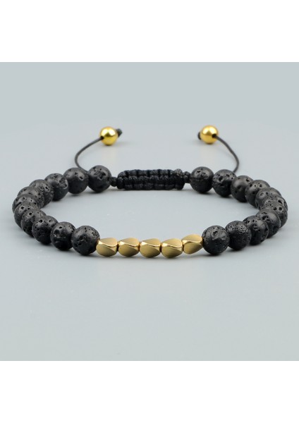 Siyah Lav Çapraz A Doğal 6mm Kaplan Volkanik Lava Bilezik Için Düzensiz Bakır Boncuklar Örme Bilezik Kadın Erkek El Yapımı Etnik Tibet Takı (Yurt Dışından) fırsatları